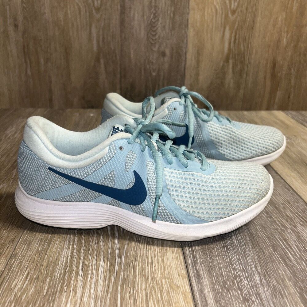 Nike Revolution 4 Blue White Womens US Size 7 EUR 38 908999-400 Sneaker Shoes